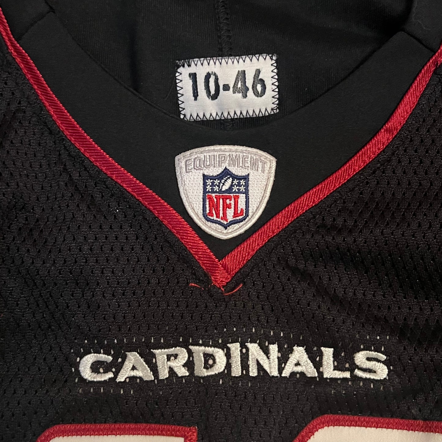 2010 Arizona Cardinals Team Issued Game Black Alternate Jersey - 46