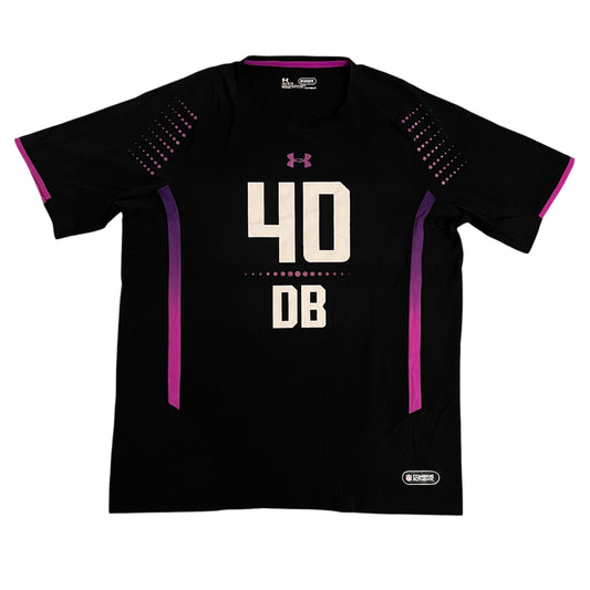 Player Issued 2018 NFL Combine #40 Levi Wallace Performance Shirt - L