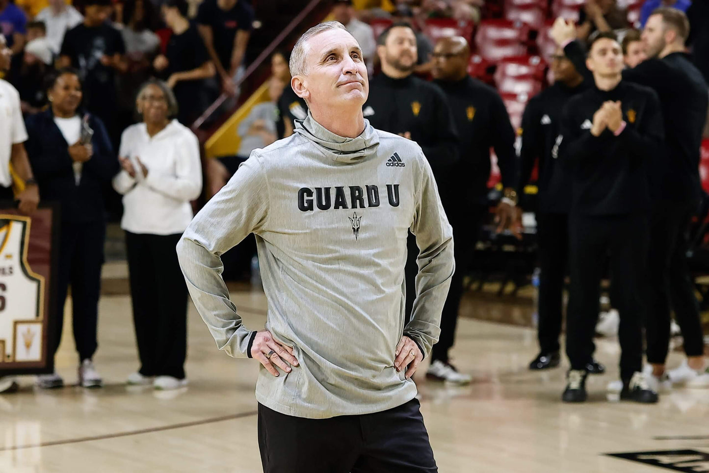 Team Issued Arizona State Sun Devils Basketball Hoodie - M