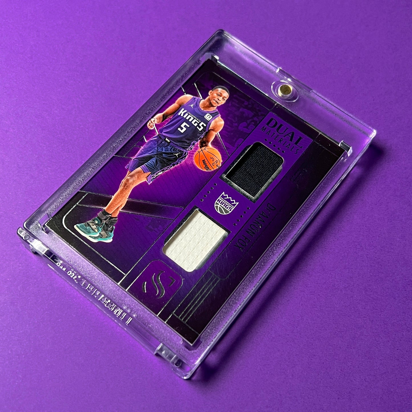 De’Aaron Fox Sacramento Kings 24-25 Panini Dual Materials Relic