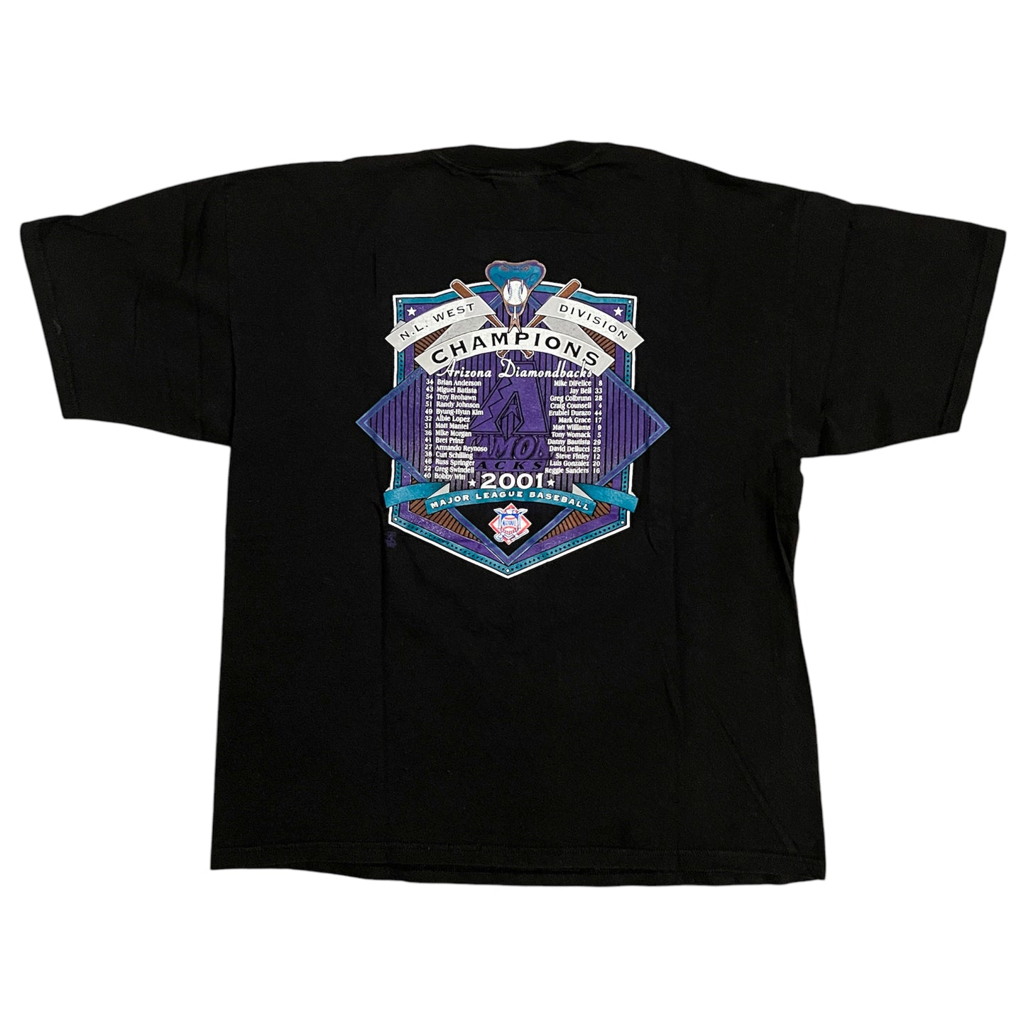 2001 Arizona Diamondbacks NL West Champs Shirt - XL
