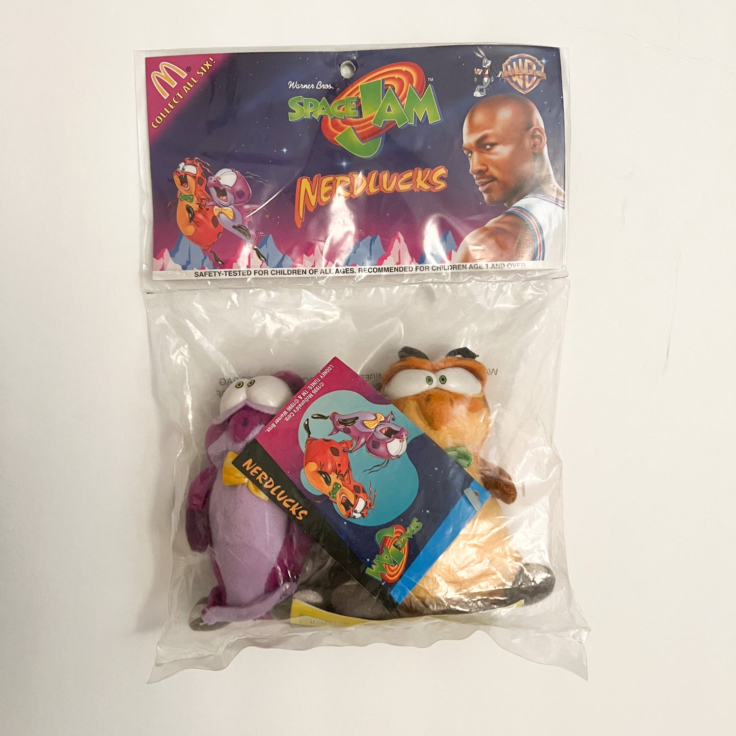 1996 Space Jam x McDonald’s Daffy Duck & Nerdlucks Plush Toys