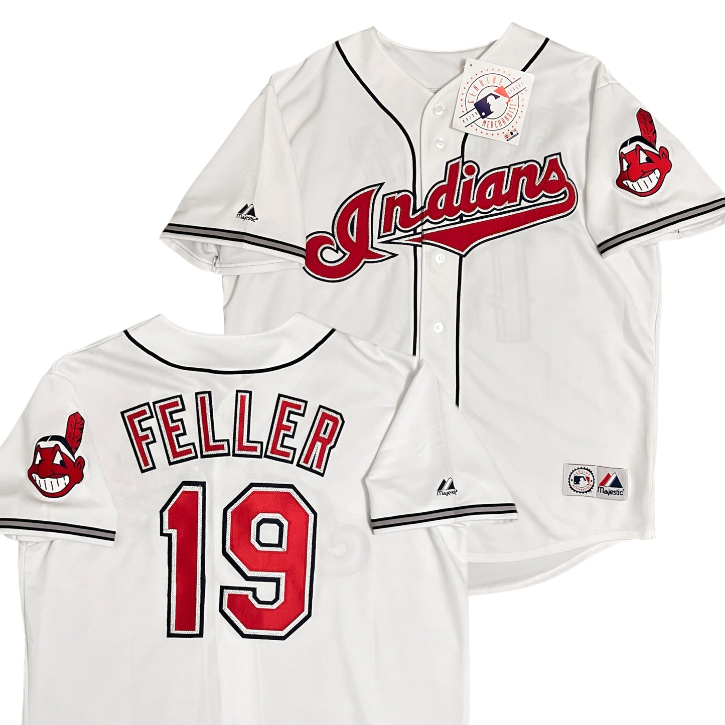 Authentic Bob Feller Cleveland Indians Jersey - XL