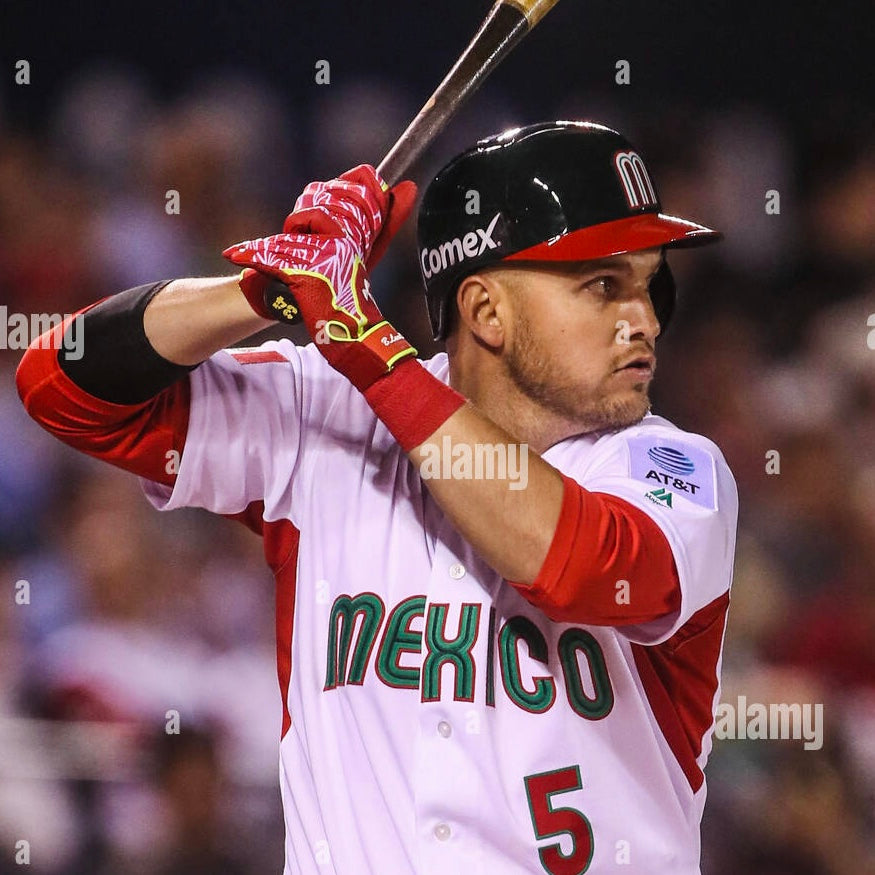 Team Issued 2017 Mexico WBC #5 Laird 3/4 Sleeve Shirt - XL