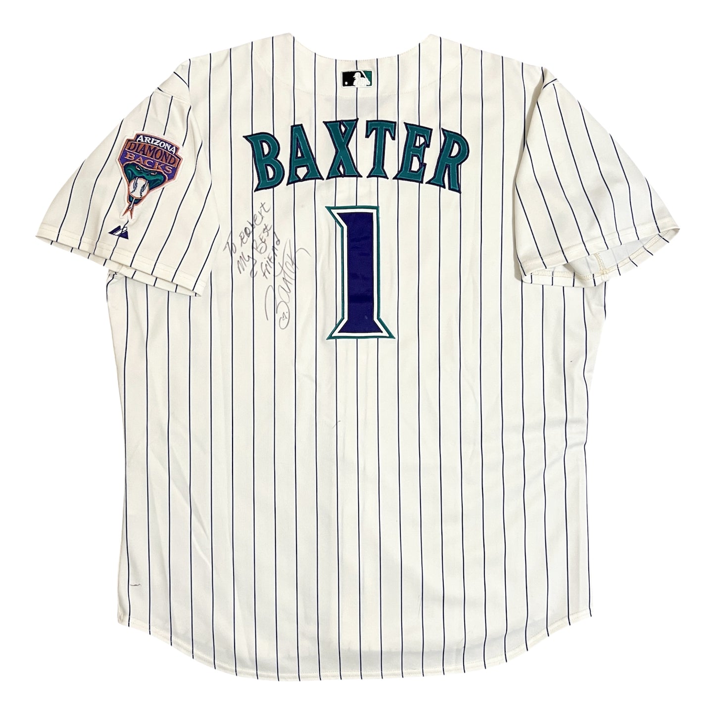 Vintage Signed Team Issued Arizona Diamondbacks D. Baxter Mascot Jersey - 52