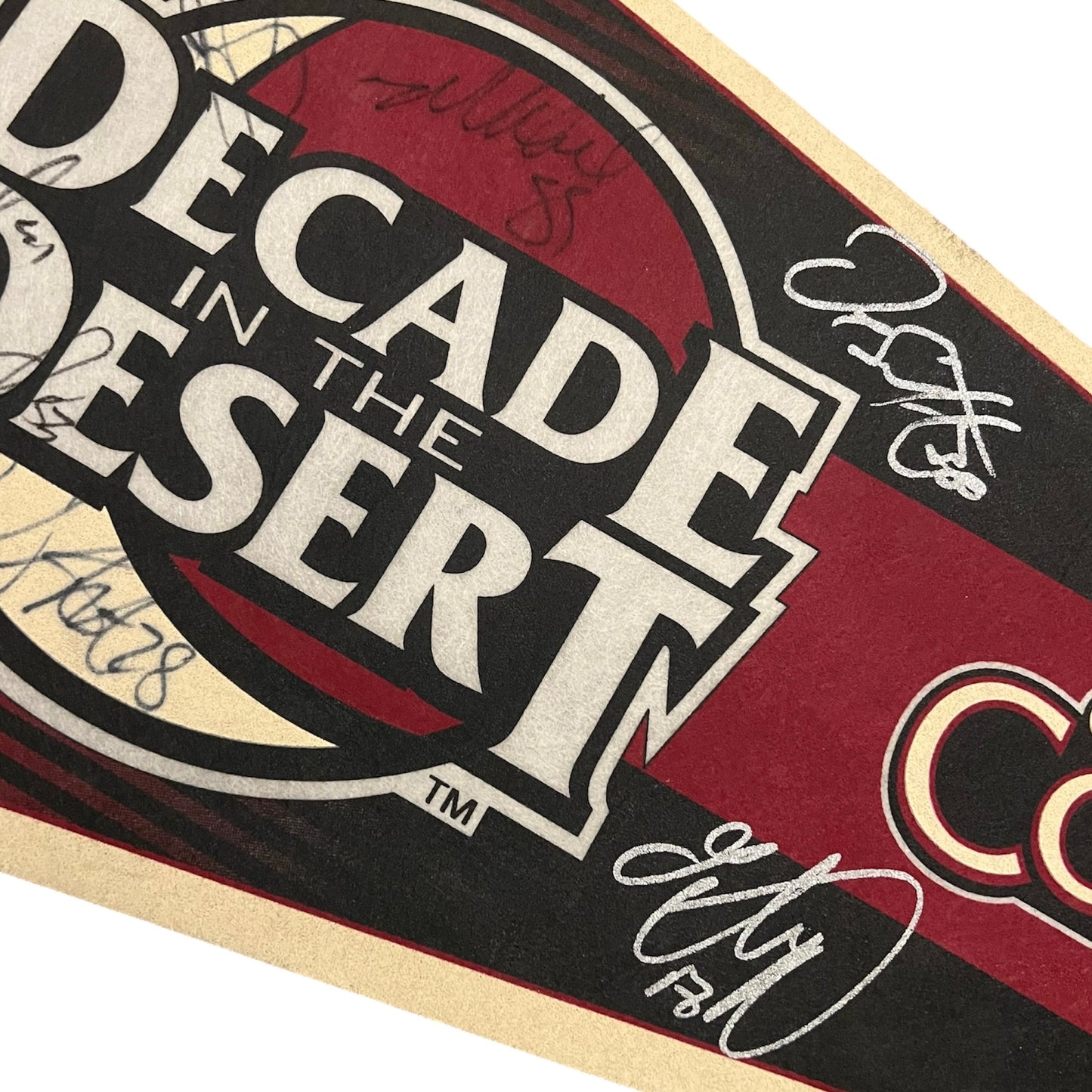 Signed Phoenix Coyotes Decade in the Desert Pennant