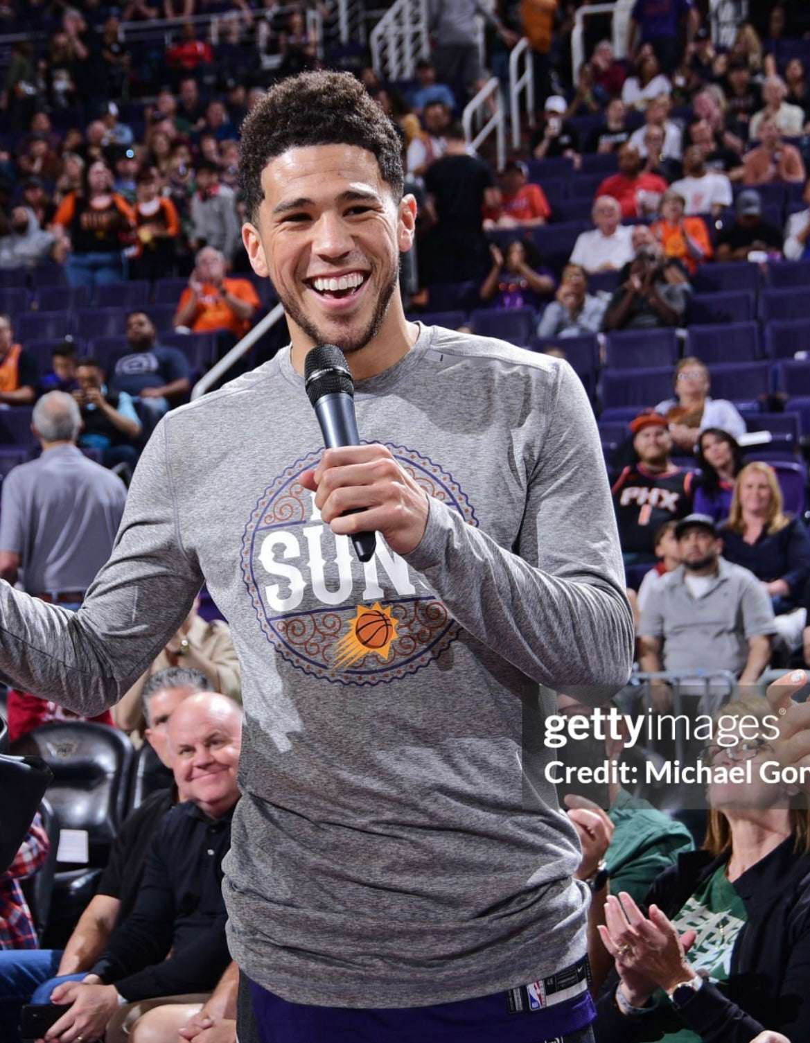 Mikal Bridges 2020 Team Issued Phoenix Suns Warm Up Shooting Shirt - LT