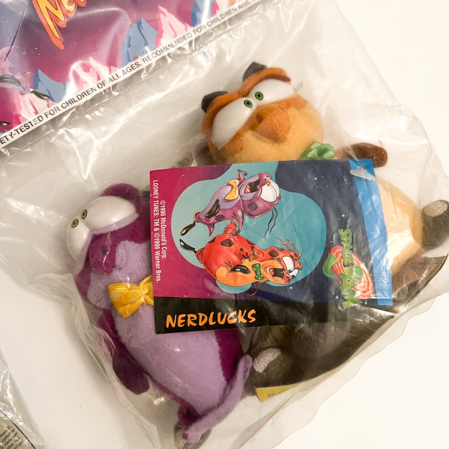 1996 Space Jam x McDonald’s Daffy Duck & Nerdlucks Plush Toys