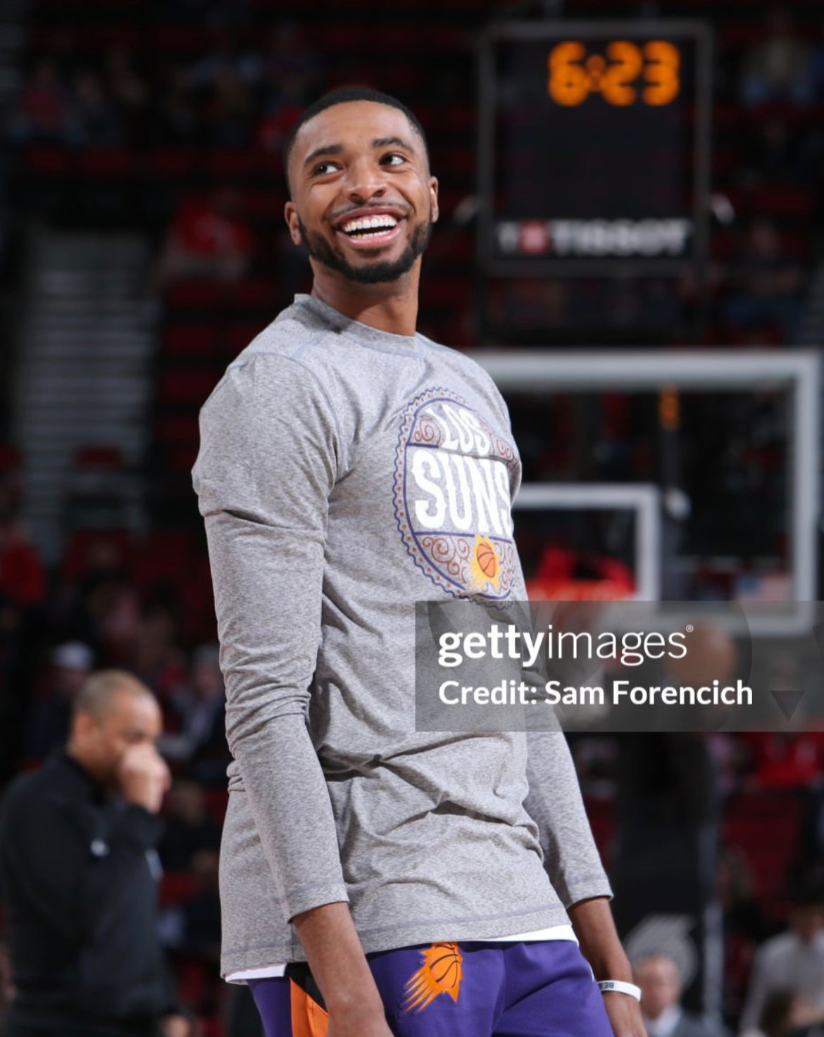 Mikal Bridges 2020 Team Issued Phoenix Suns Warm Up Shooting Shirt - LT