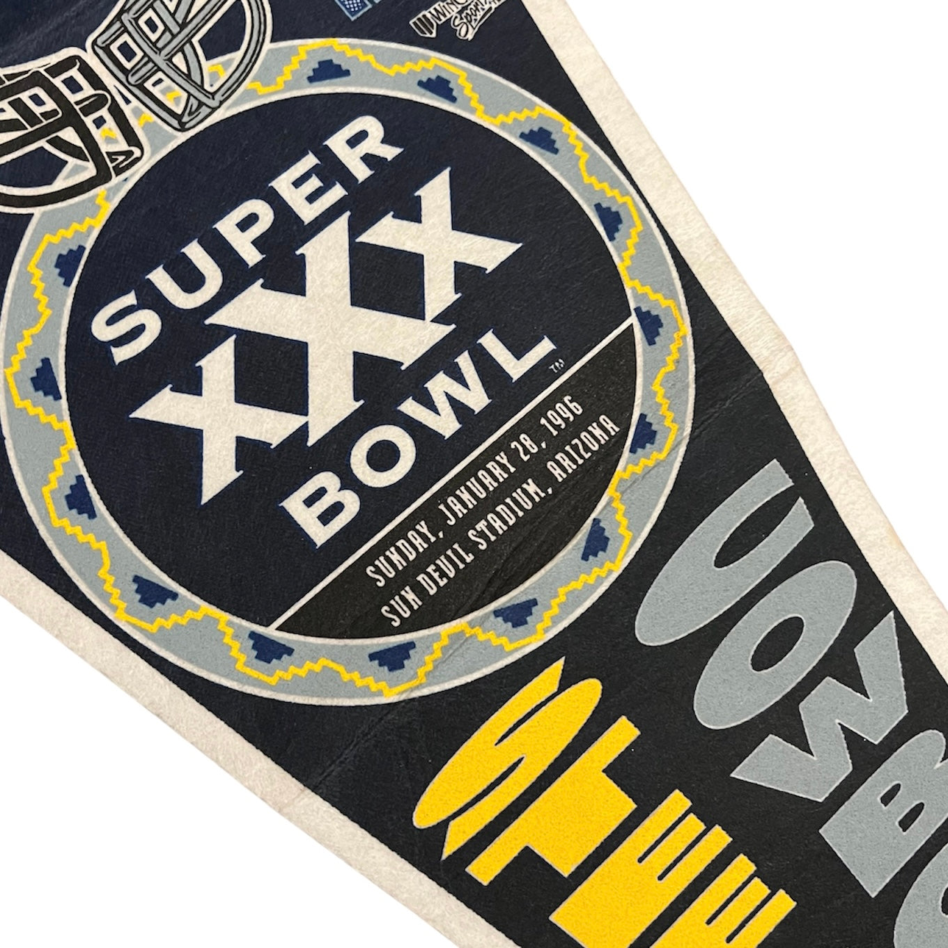 1996 Super Bowl XXX Cowboys vs Steelers Pennant