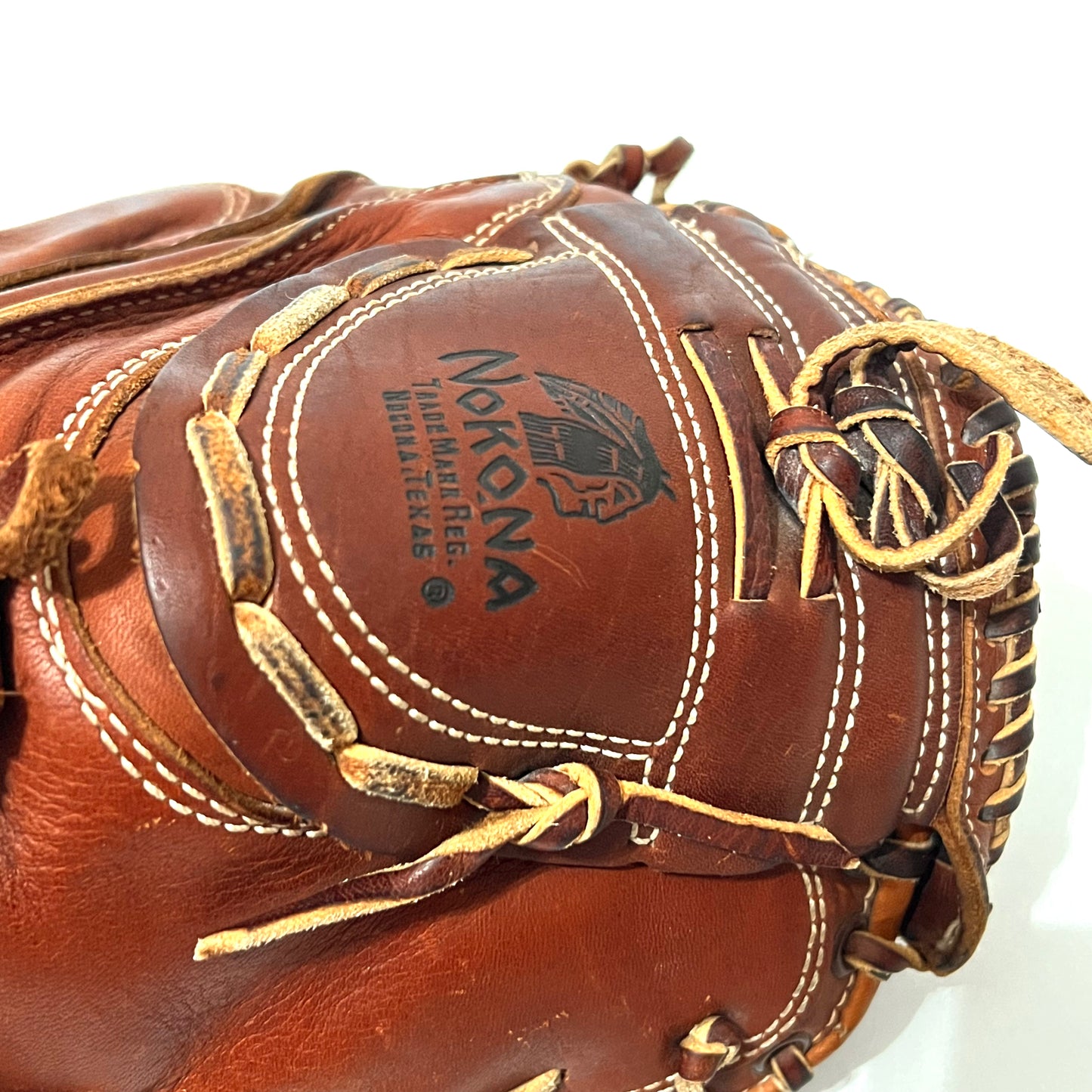 Vintage Nokona Leather Catcher’s Mitt Right Hand Baseball Glove