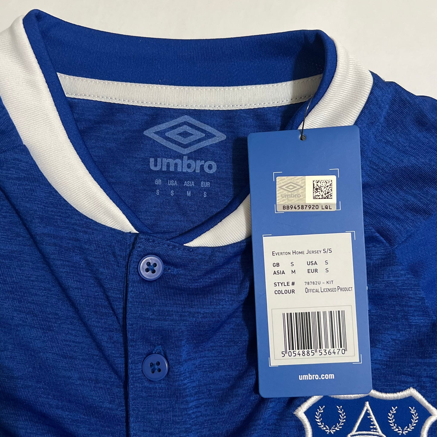 2018/19 Everton Umbro Home Jersey - S