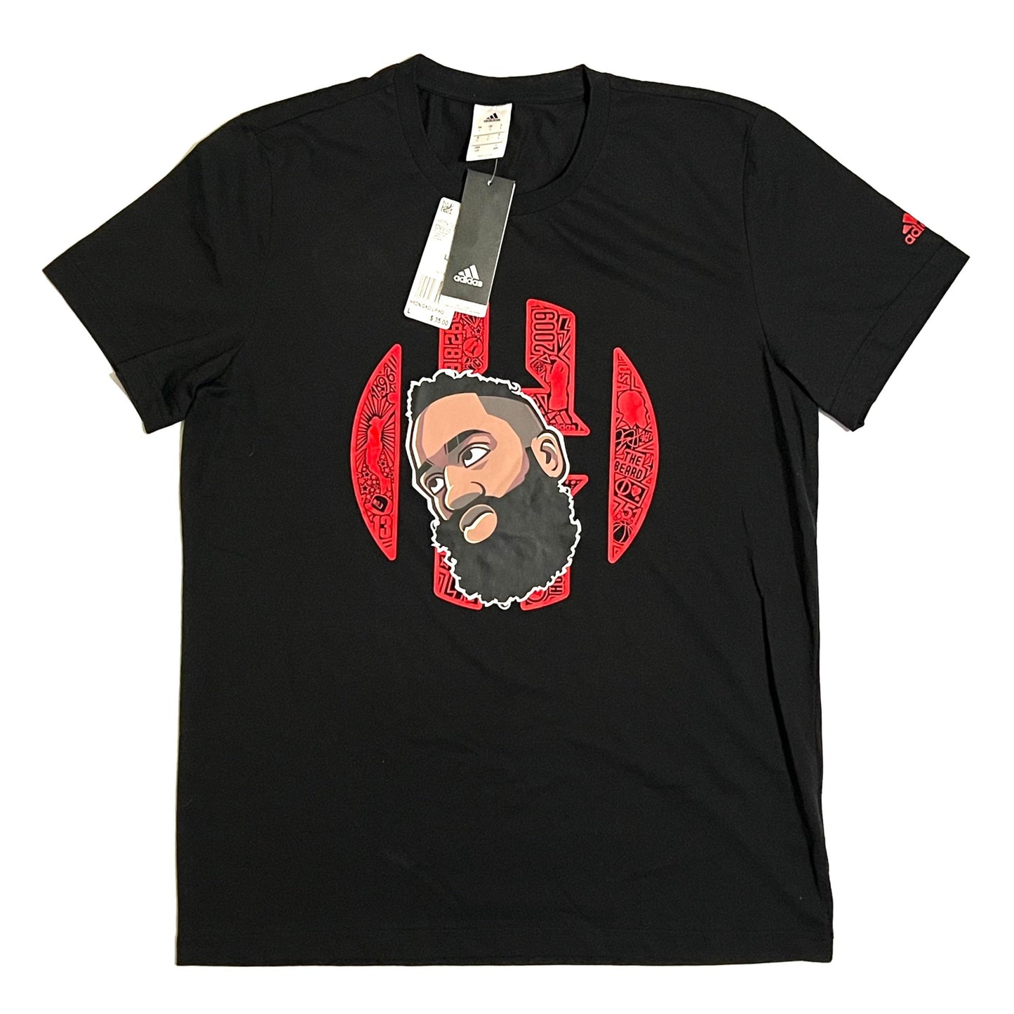 James Harden Logo Houston Rockets Adidas T-Shirt - L