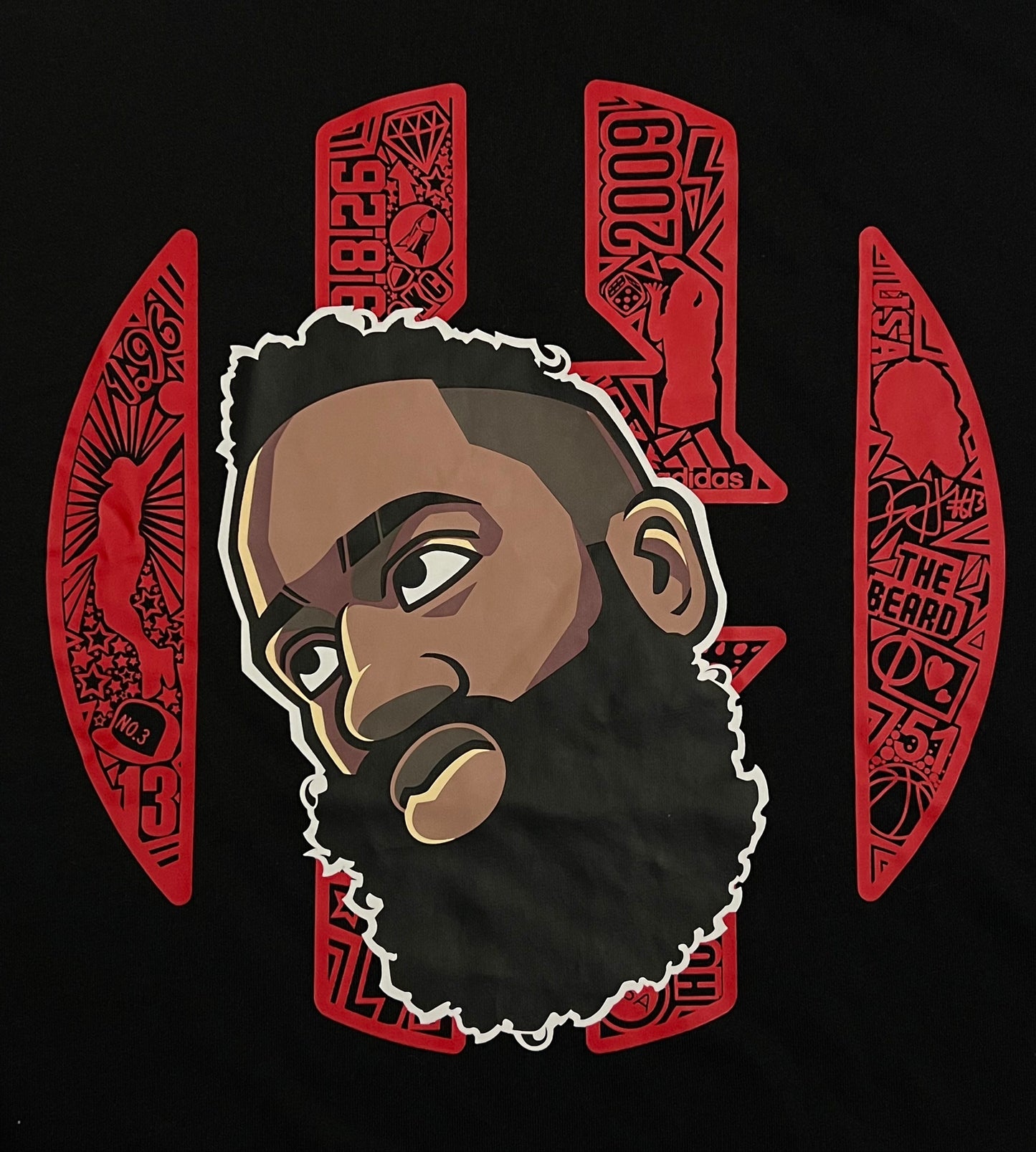 James Harden Logo Houston Rockets Adidas T-Shirt - L
