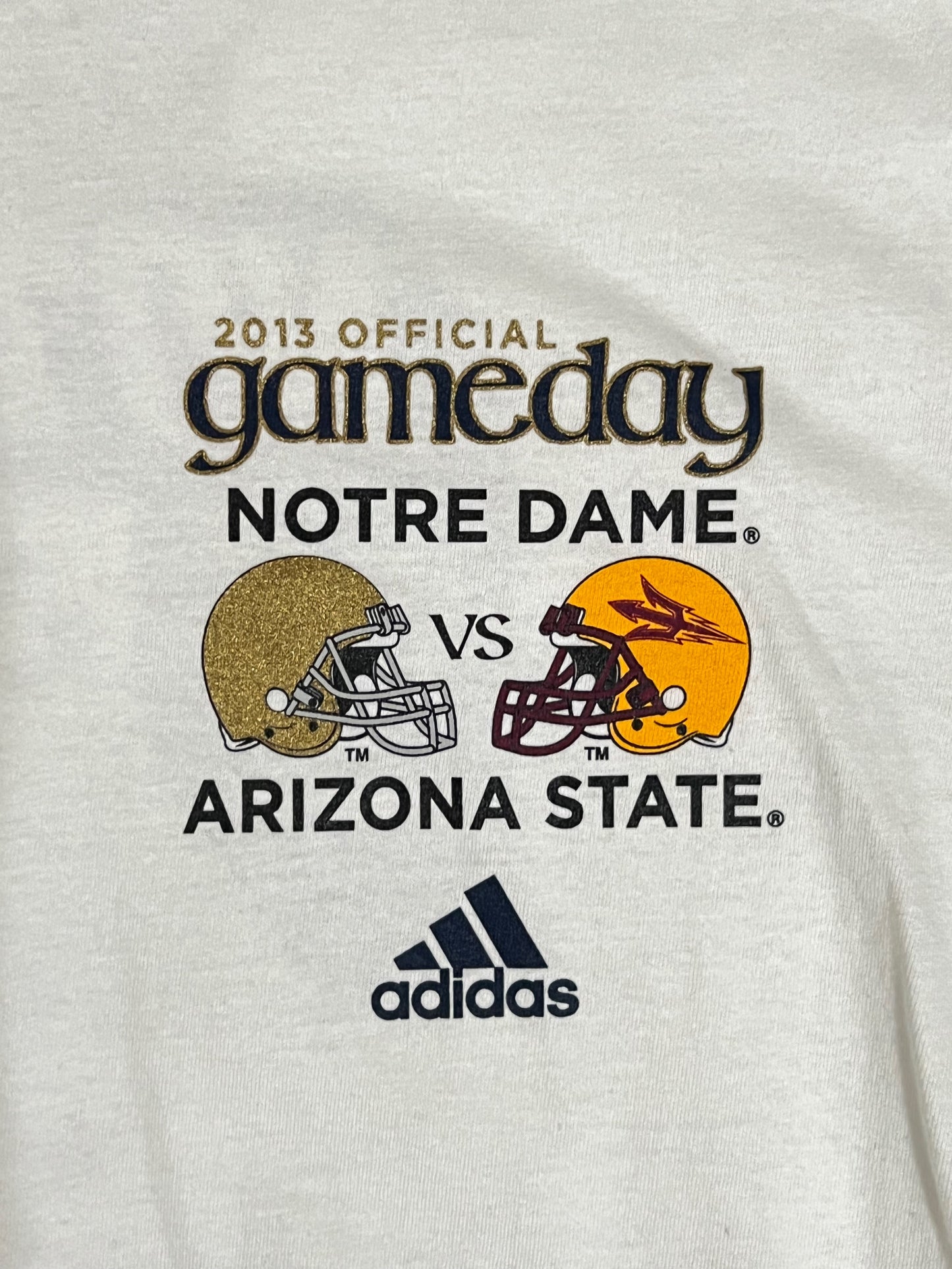 2013 Shamrock Series Notre Dame vs Arizona State Offical Gameday Shirt - L
