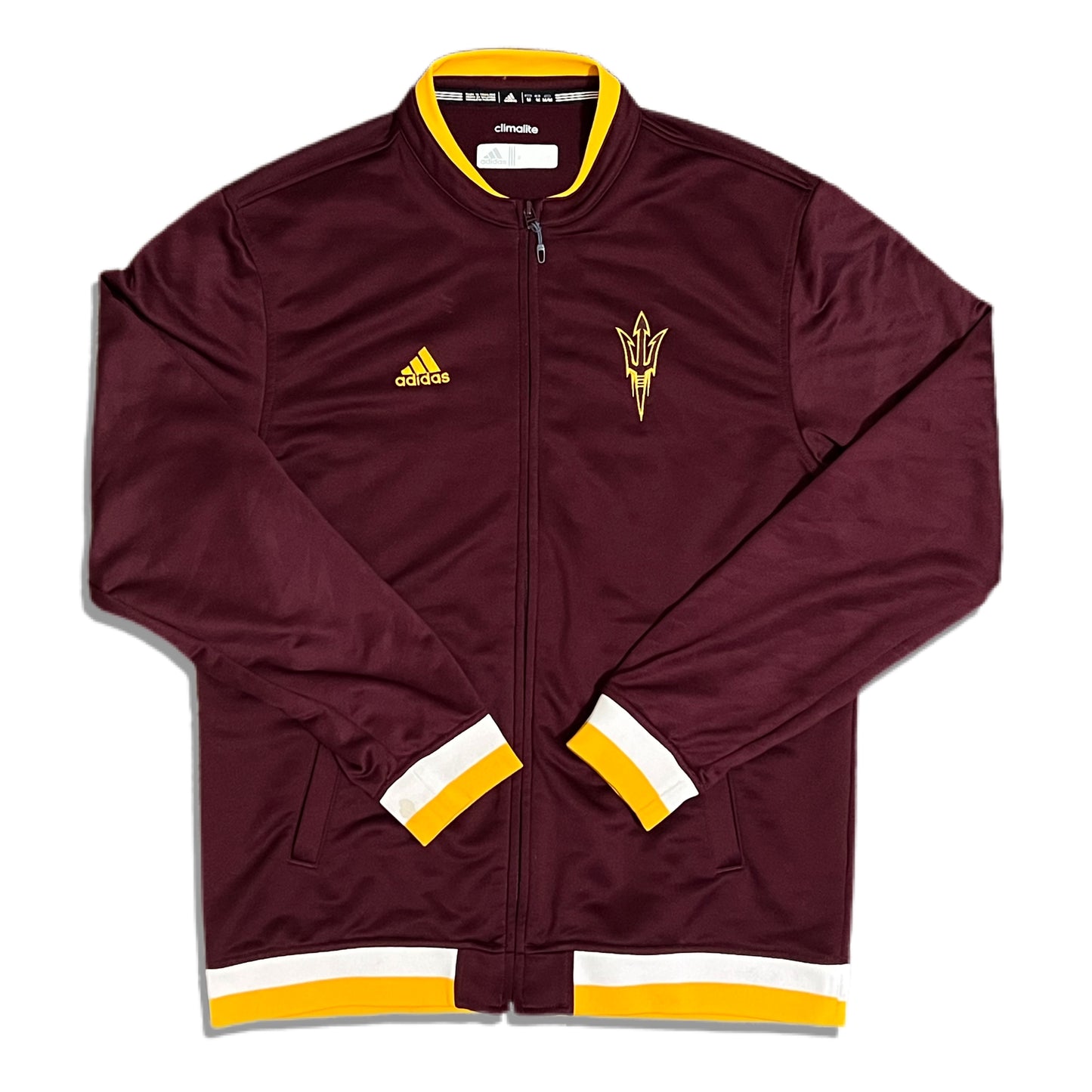 Arizona State Adidas Climalite Full Zip Track Jacket - M