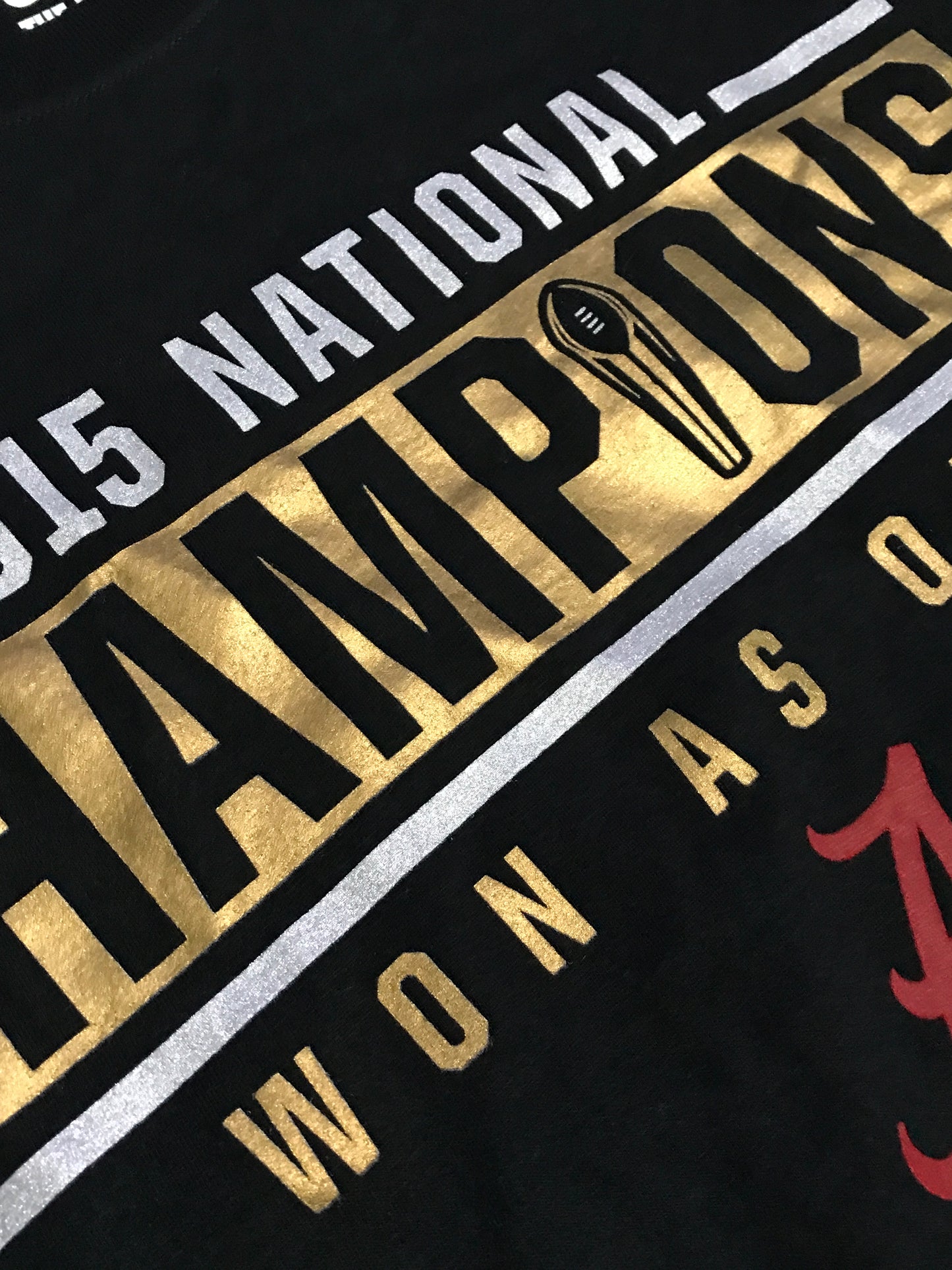 Alabama 2015 National Champions Official Locker Room T Shirt - XL
