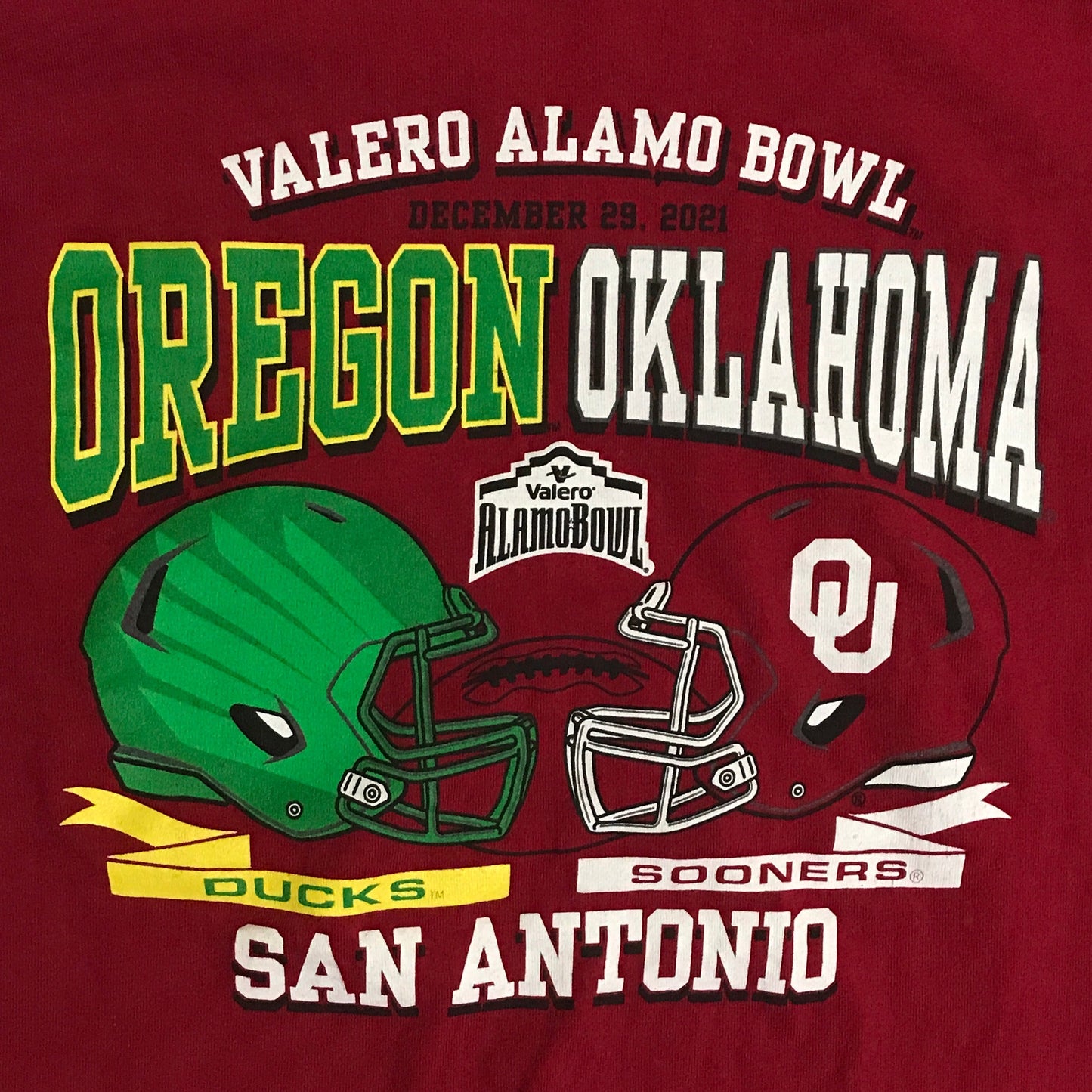 2021 Alamo Bowl Oregon vs Oklahoma Shirt - XL