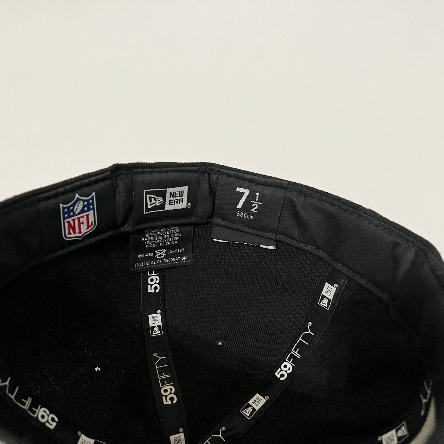Los Angeles Rams New Era Black Fitted Hat - 7 1/2