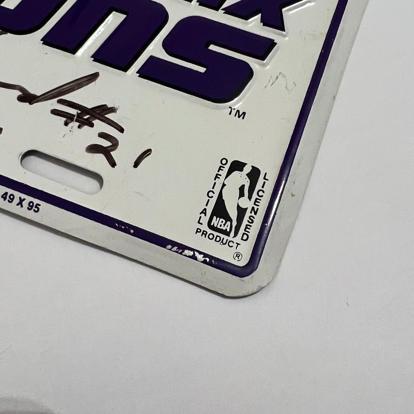 Richard Dumas Signed Phoenix Suns Vintage License Plate