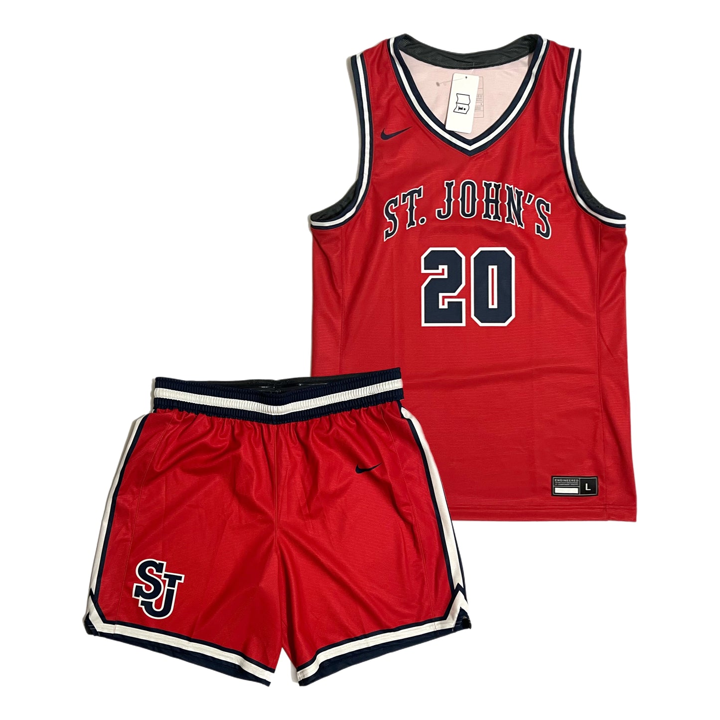 St. John’s Red Storm Nike Sample Basketball Uniform - L