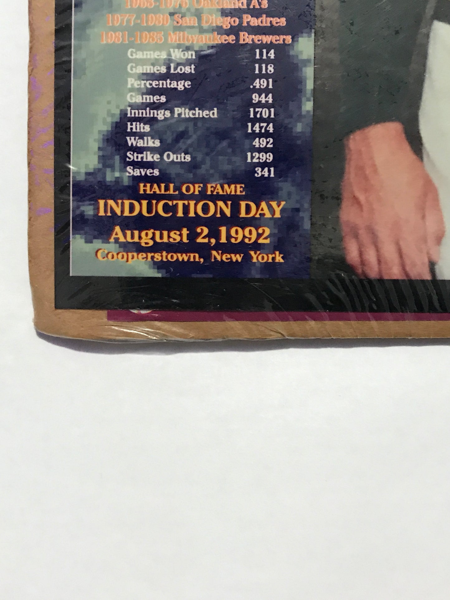 Signed Rollie Fingers Hall of Fame Photo