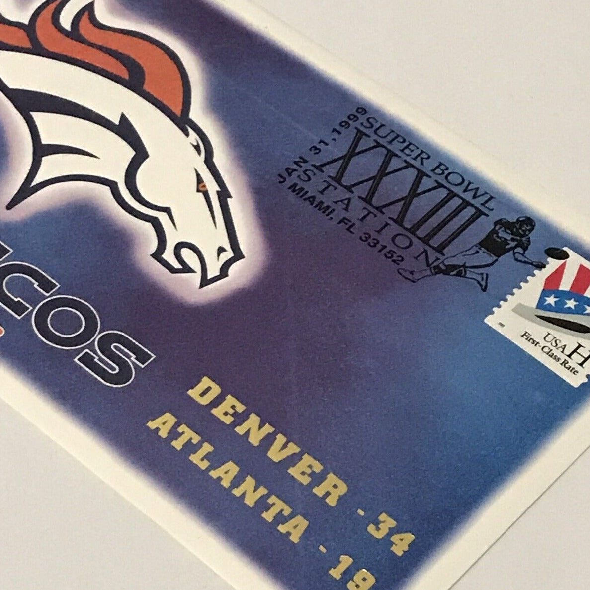 Super Bowl XXXIII Broncos Envelope