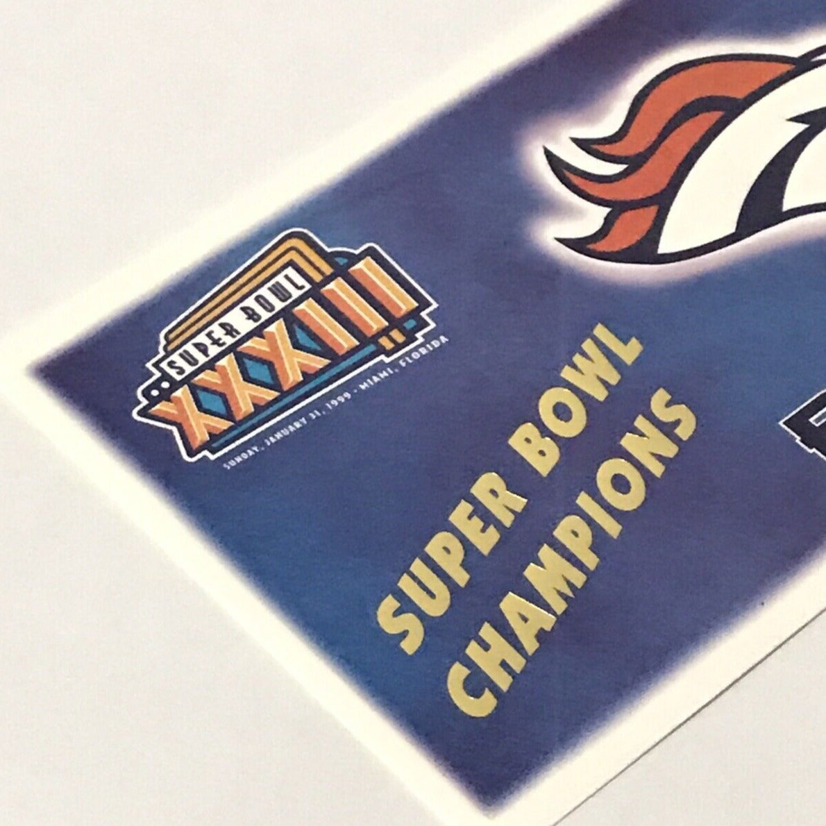 Super Bowl XXXIII Broncos Envelope