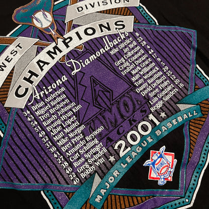 2001 Arizona Diamondbacks NL West Champs Shirt - XL