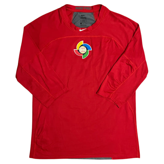 Team Issued 2017 Mexico WBC #5 Laird 3/4 Sleeve Shirt - XL