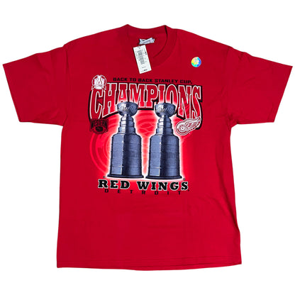 1998 Detroit Red Wings Back to Back Stanley Cup Champs Shirt - L