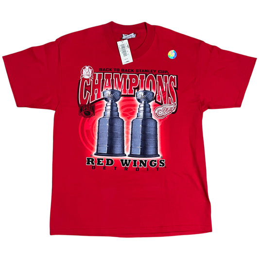 1998 Detroit Red Wings Back to Back Stanley Cup Champs Shirt - L