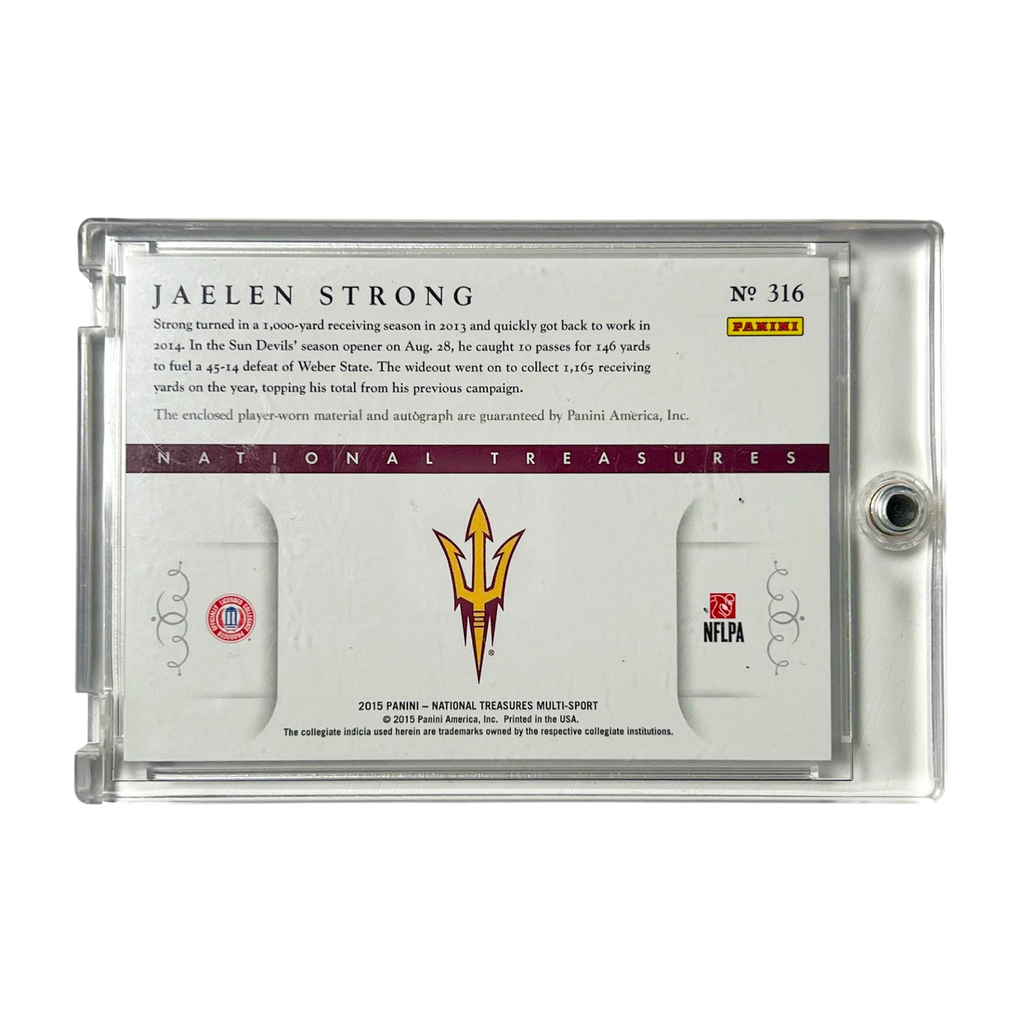 Jaelen Strong Arizona State 2015 Panini National Treasures RC /10