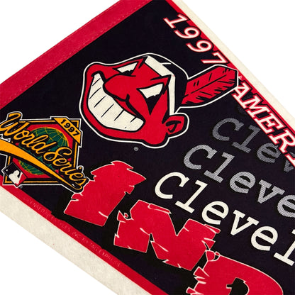 Vintage 1997 AL Champs Cleveland Guardians Pennant