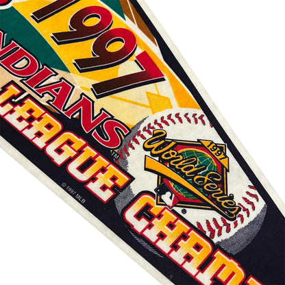 Vintage 1997 AL Champs Cleveland Guardians Pennant