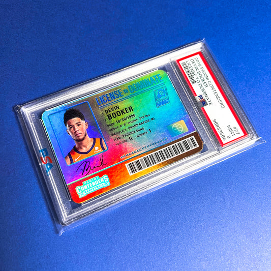 Devin Booker 2019 Panini Contenders License to Dominate PSA 9