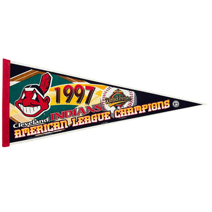 Vintage 1997 AL Champs Cleveland Guardians Pennant