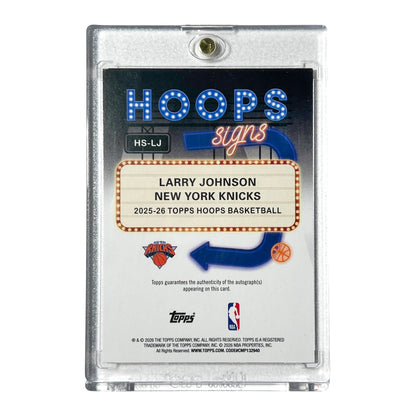 Larry Johnson New York Knicks Topps HS-LJ Auto