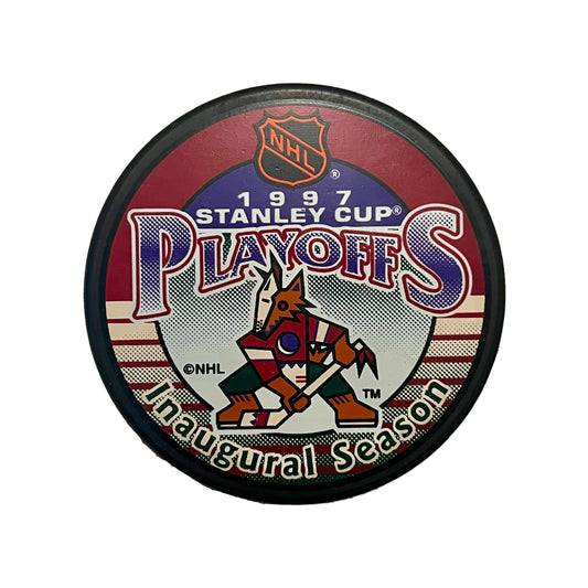 Phoenix Coyotes 1997 Inaugural Season Stanley Cup Playoffs Puck