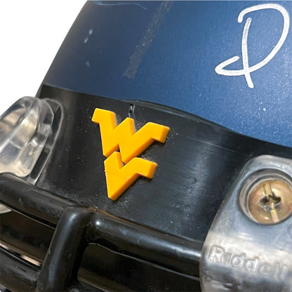 Game Used West Virginia #7 Football Helmet Signed By HC Dana Holgersen