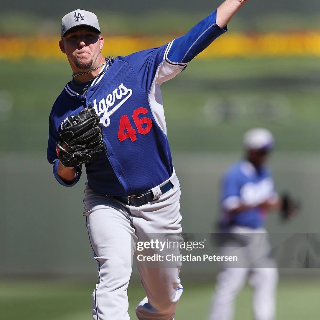 2014 Los Angeles Dodgers Team Issued Paul Maholm #46 Road Pants