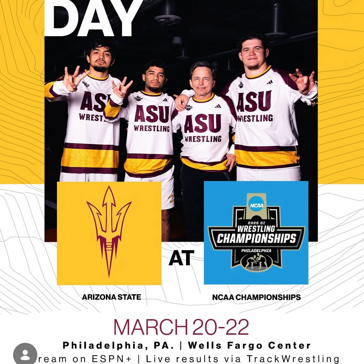 Team Issued Arizona State Sun Devils 2025 NCAA Championships Shirt - M