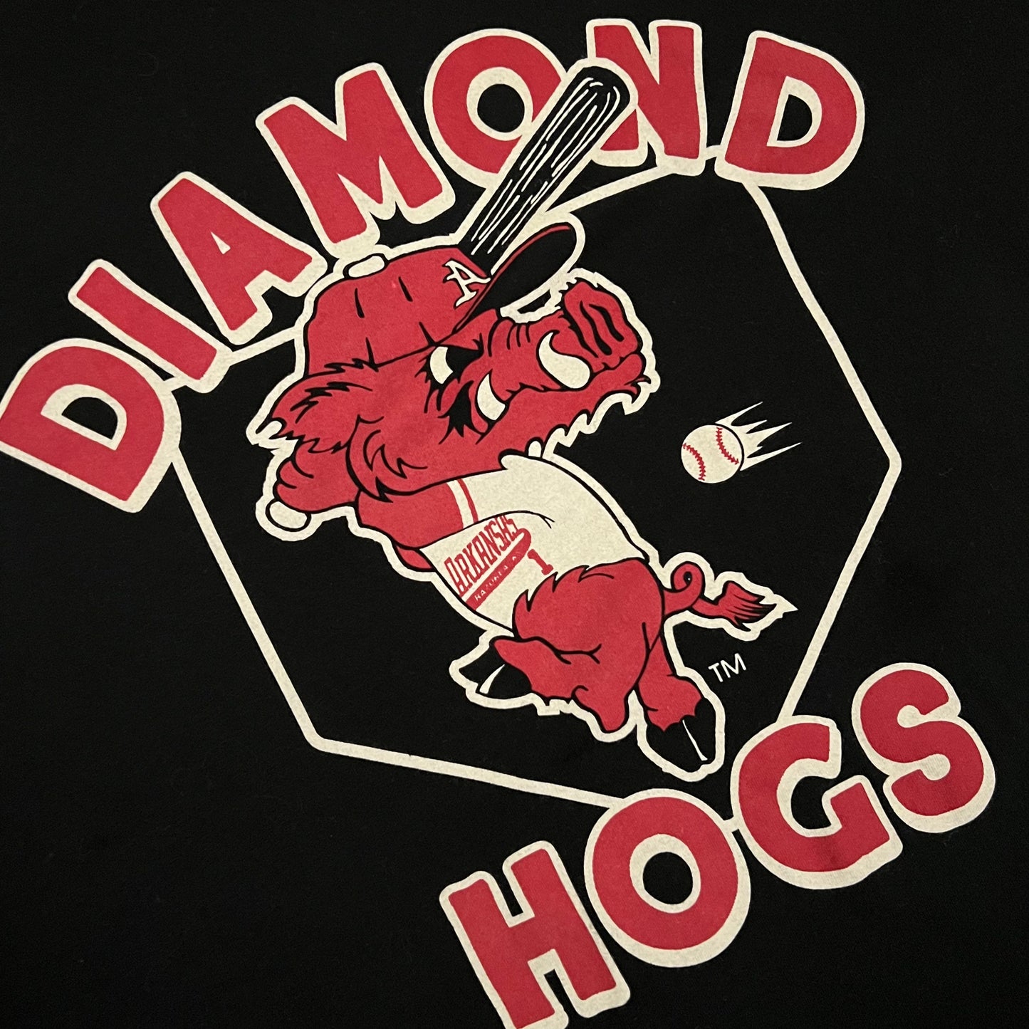 Arkansas Razorbacks Baseball Diamond Hogs Shirt - L