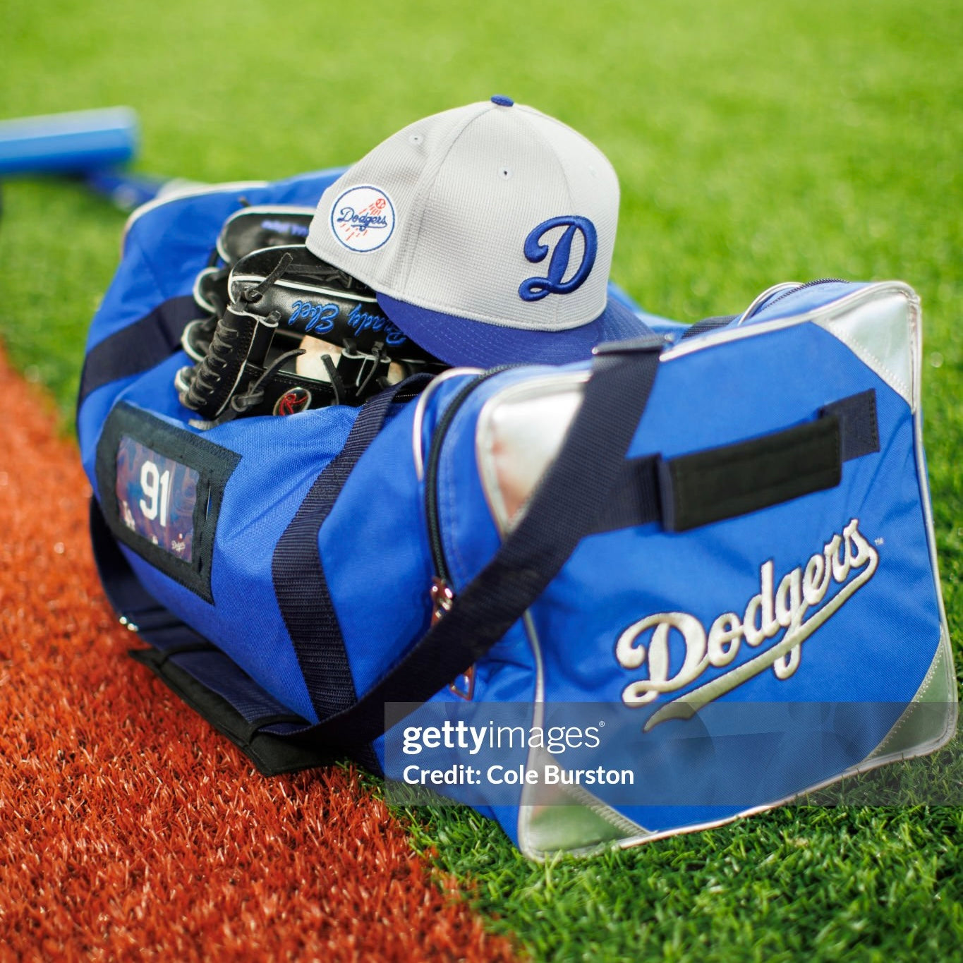 Team Issued Los Angeles Dodgers Travel Duffle Bag
