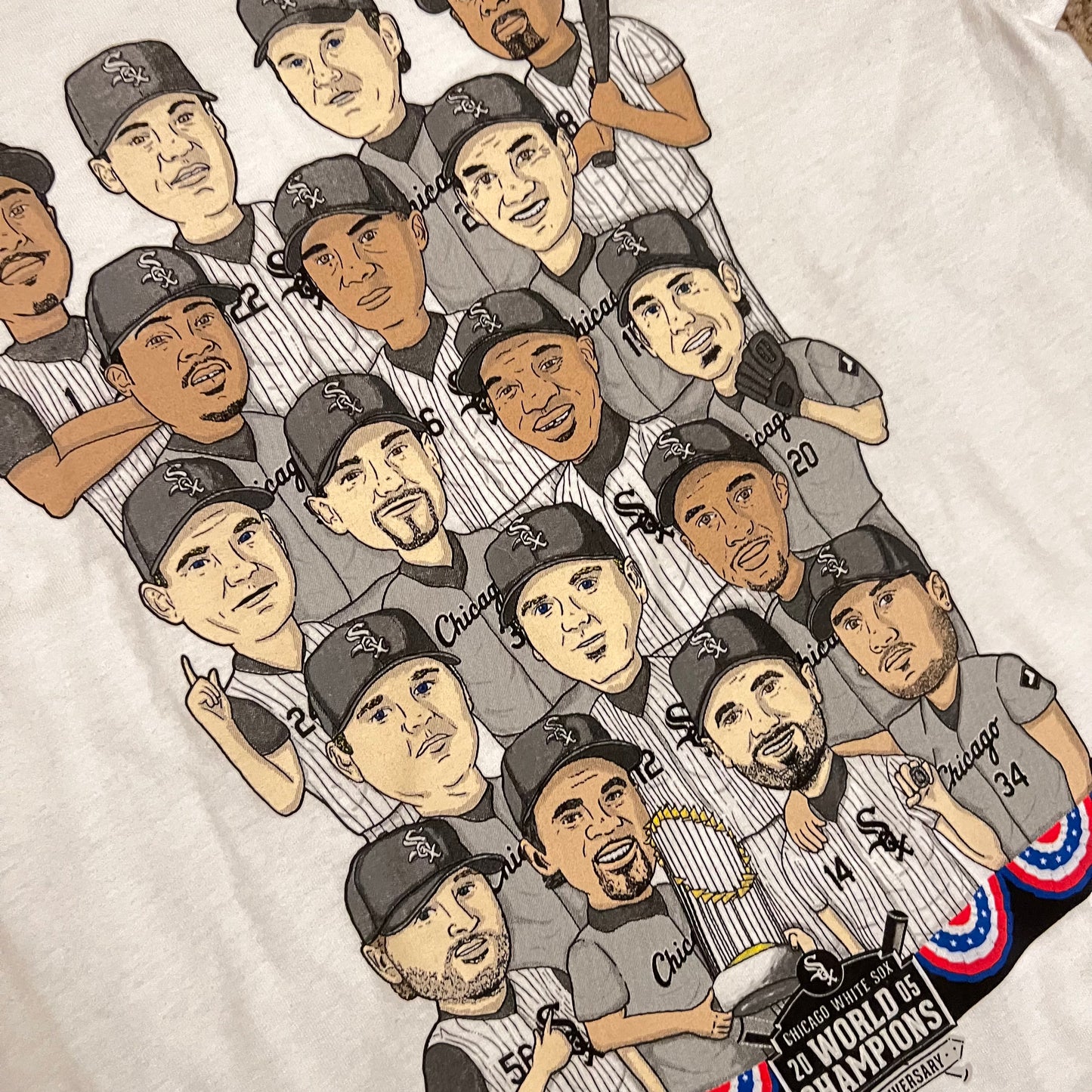 2005 Chicago White Sox World Series Caricature Shirt - M