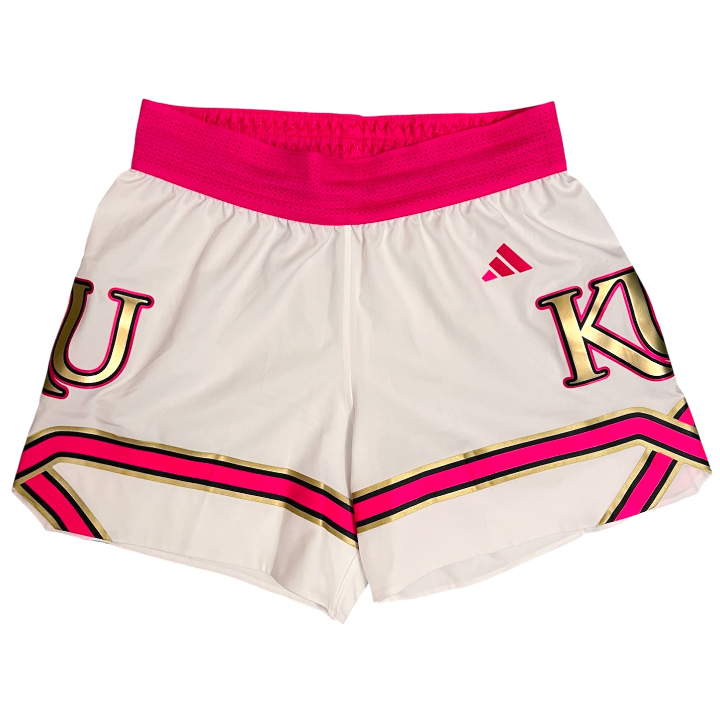 Game Used 2024/25 Kansas Jayhawks Women’s Basketball Cure For Cancer Shorts - M