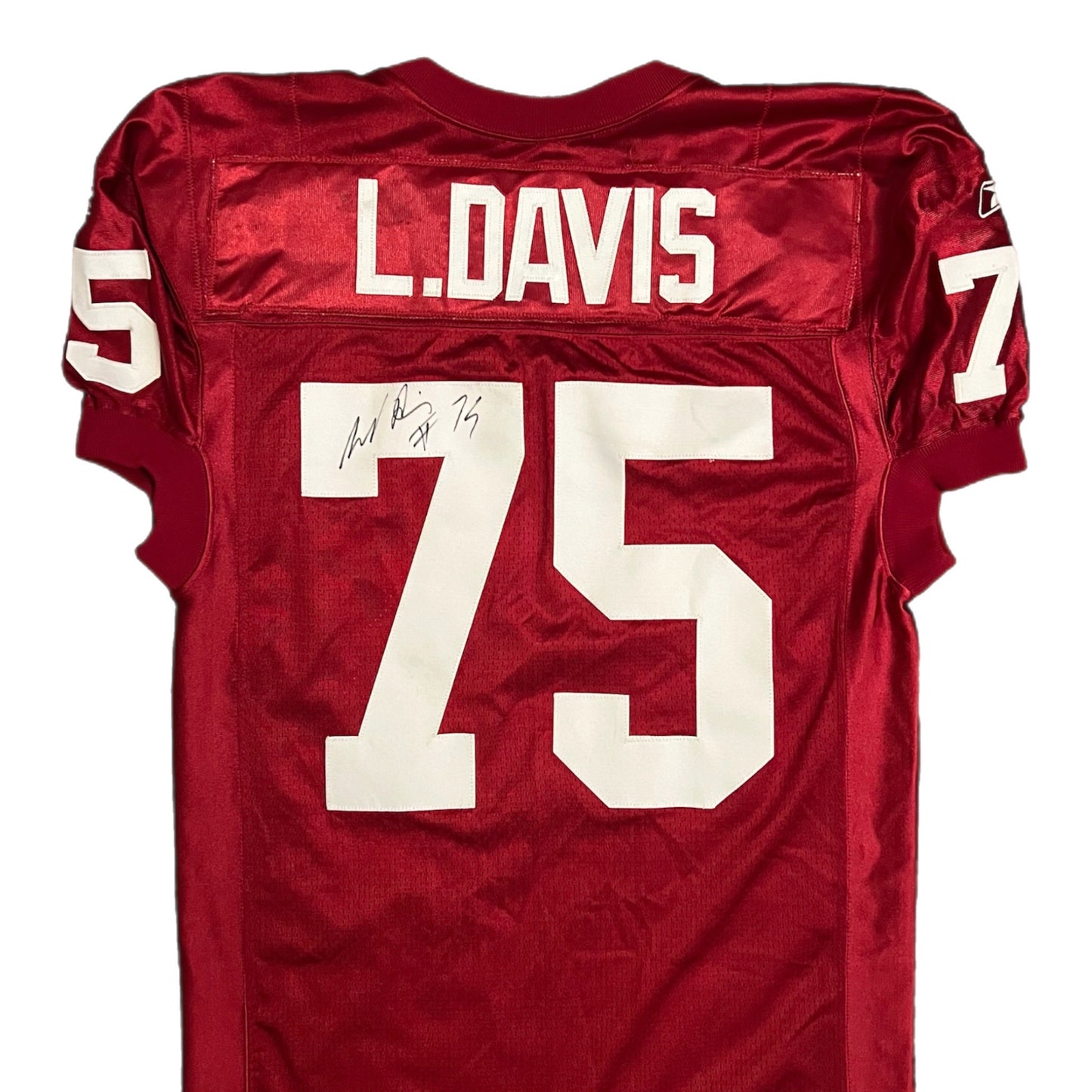 Signed 2001 Leonard Davis Arizona Cardinals Rookie 3x Pro Bowler Jersey