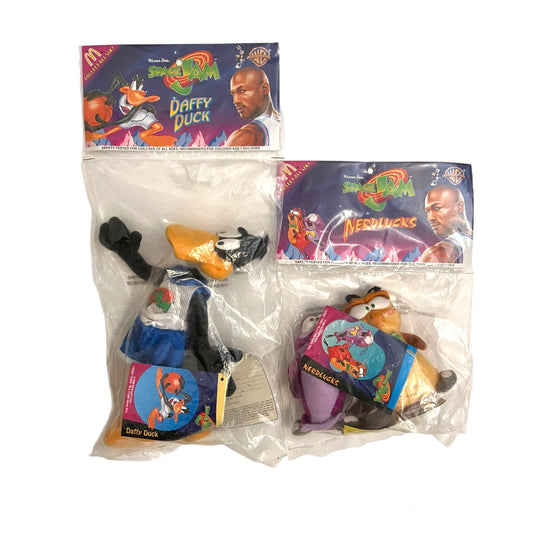 1996 Space Jam x McDonald’s Daffy Duck & Nerdlucks Plush Toys