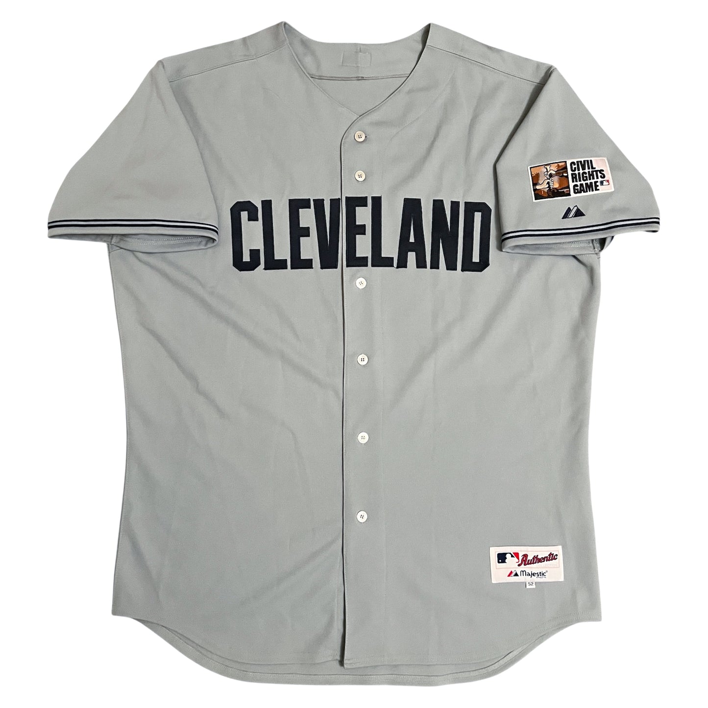 Authentic 2007 Cleveland Indians Travis Hafner Civil Rights Game Jersey - 52