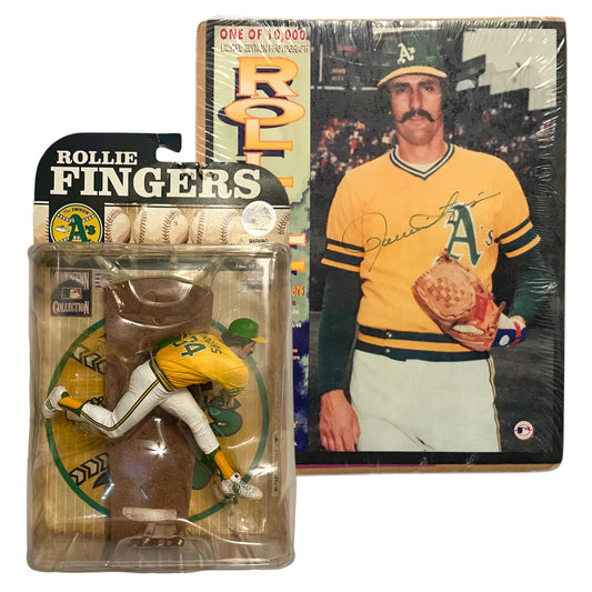 Signed Rollie Fingers Hall of Fame Photo & Figure